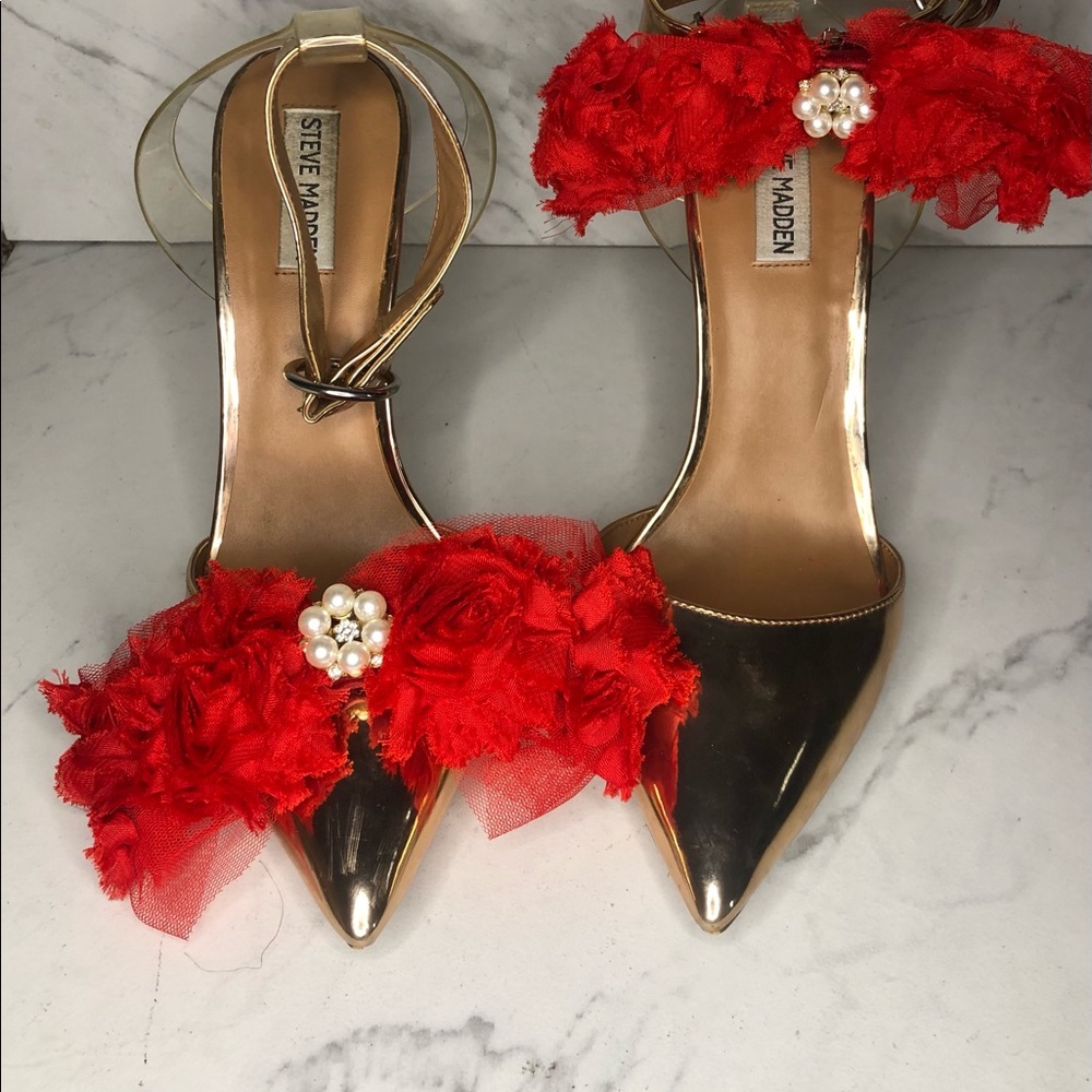 Rose Shoe bow clips handmade by me !